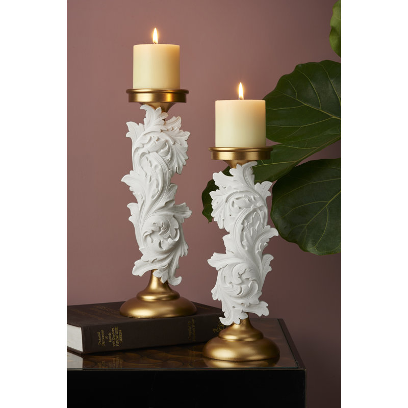 House of Hampton® Lovell 2 Piece Plastic Candlestick Set Wayfair
